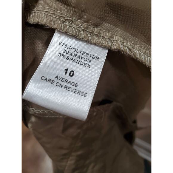 New York & Co. Women's Beige Polyester High Rise Straight Fit Dress Pant Size 10 - Picture 10 of 13